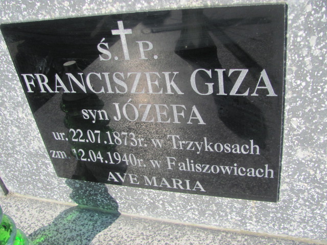 Franciszek Giza 1873 Chobrzany - Grobonet - Wyszukiwarka osób pochowanych