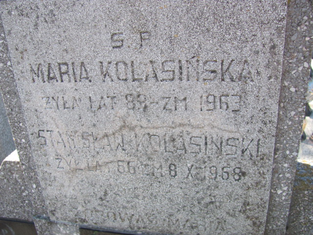 Maria Kolasińska 1874 Chobrzany - Grobonet - Wyszukiwarka osób pochowanych